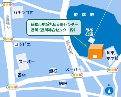 サブセンター香川の地図
