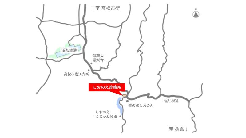 高松市立しおのえ診療所地図
