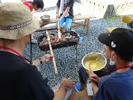 バウムクーヘンづくり