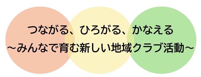 つながる、ひろがる、かなえる～みんなで育む新しい地域クラブ活動～
