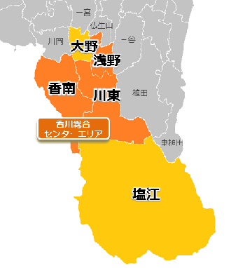 香川総合センターエリア区域図