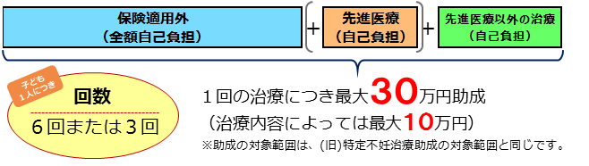 (2)の治療の助成イメージ