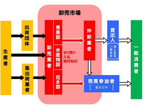 生鮮食料品流通のしくみ