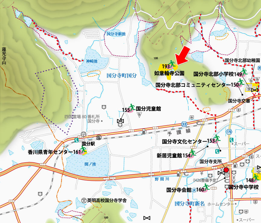 国分寺北部地域コミュニティ別ハザードマップ
