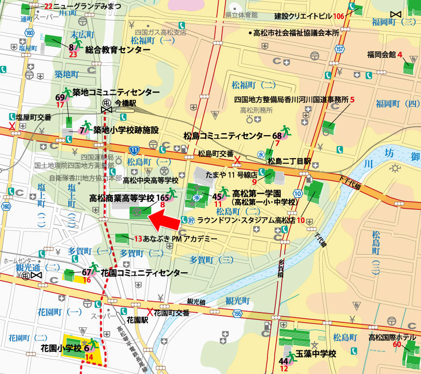 松島地域コミュニティ別ハザードマップ