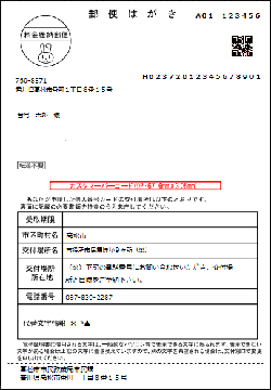 交付通知書の表面