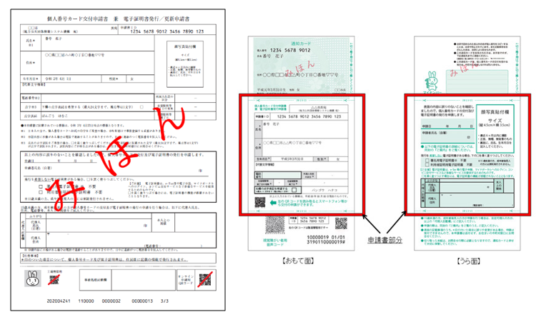 個人番号カード交付申請書