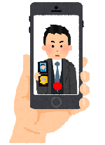 偽の警察手帳をかざす偽警察の画像