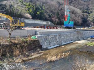 河川護岸整備（近景）