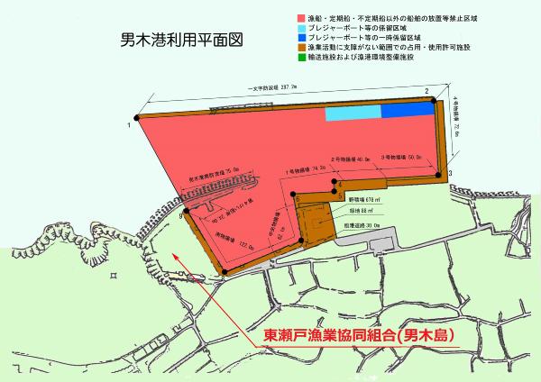 男木港利用平面図