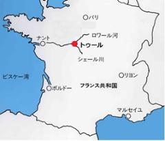 トゥール市の地図